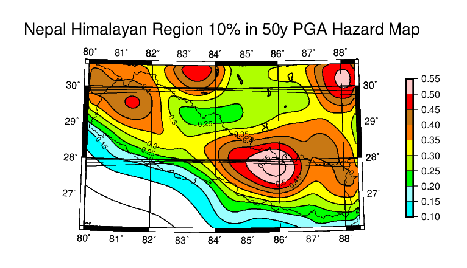 Probabilistic seismic hazard assessment figure